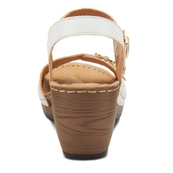 Patrizia Spring Step "Shantay" White Wedge Platform Sandal Women 42 (US10.5 -11) - Picture 4 of 12